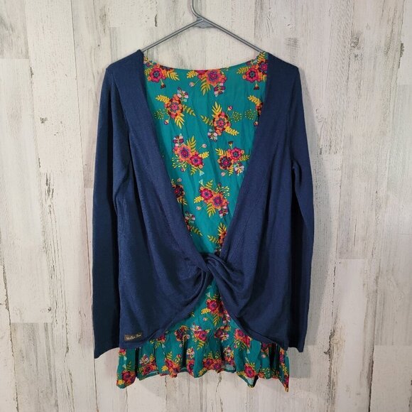 Matilda Jane Tops - NWT Matilda Jane Twist and Shout Teal Floral Tunic Top